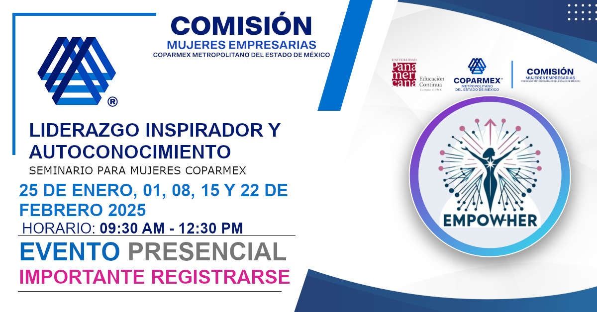 Liderazgo Inspirador y Autoconocimiento- Seminario para Mujeres Coparmex